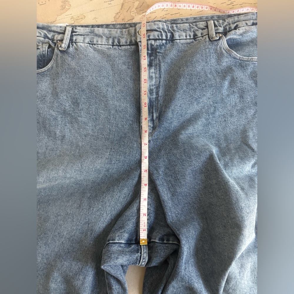 Good American Wide Leg Baggy Denim Cargo Jeans in Indigo Size 28 Plus NWT 225$ - Picture 11 of 16